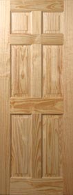 6 Panel Clear Pine Door